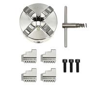Economía Industria Ciencia Torno con mandril de 4 mordazas Mandril de cuatro mordazas de 80/100/125 mm de diámetro, mandril de torno para tornos (TAMAÑO: 100 mm)