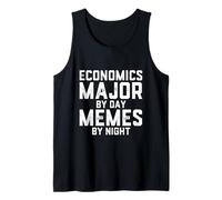 Economía Mayor De Día Memes por Noche Economía Meme Estudiante Camiseta sin Mangas