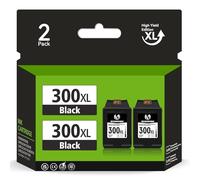 Economink 300XL Remanufacturado para HP 300 XL Negro Tinta de Cartucho, para DeskJet F2480/F4280/F2420/F4580/F2400/F4210/F4500, PhotoSmart C4680/C4780, Envy 100/120 Impresoras, Pack de 2