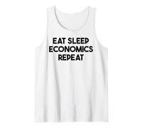 Economist Funny - Comer Dormir Economía Repite Camiseta sin Mangas