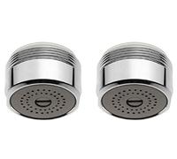 Economizador de Agua Lavabos Aireador Grifo Rocío Espuma Ahorrador de Agua Anti-Calcáreo Cromado Rosca Estándar Macho M24 O F22 Hembra Reducción del Consumo de Agua Ajustable 30%-80% (M24)