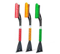 EcoNour Cepillo de Nieve de Aluminio de 27 Pulgadas con raspadores de Hielo para Parabrisas y Ventana de automóvil, raspador de Nieve y Cepillo con Agarre ergonómico de Espuma, Accesorios de Invierno