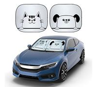 EcoNour Parasol Divertido para Parabrisas de Dibujos Animados, poliéster 240T, bloquea los Rayos UV y los Rayos de Calor, Parasol Impreso con protección Solar, Mediano (28 x 31 Pulgadas)