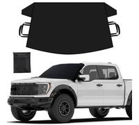 EcoNour Windshield Cover for Ice and Snow | Durable 600D Oxford Fabric | Waterproof Winter Car Cover for Pickup Truck, SUV & Mini Van | Essential Car Winter Accessories | X-Large (74"x43")