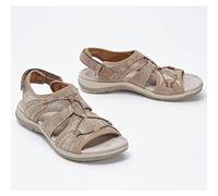 Ecoodisk Las Sandalias Femeninas huecan en Verano cómodas Sandalias Deportivas Abiertas sin desliz-Coffee,35