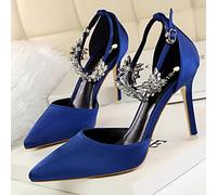 Ecoodisk Mujeres Sandalias Tacones Altos Bombas Mujeres Sandalias de tacón Alto Zapatos de Mujeres Zapatillas para Mujeres Zapatos de Fiesta-Blue,40