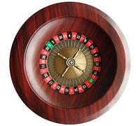 Ecoodisk Rouleta de sorteo de Juegos de Mesa de 12 Pulgadas, Rueda de apuestas de Madera de Lujo de Clase Casino Rusa, Accesorios de Escritorio, Noche de Juego Esencial