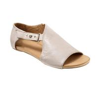 Ecoodisk Sandalias de Mujeres Sandalias Planas de Cuero Suave Zapatos de Verano Mujer