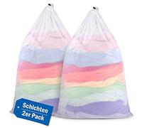 ecooe 2Pcs Bolsa Colada Red Lavadora Grande para Hogar, Bolsa de Lavadora Malla con tope de cordón, Bolsas para la colada para Ropas Delicadas, Abrigo, Vestido, Prendas de Cama (90 x 60 cm)