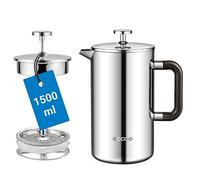 ecooe Cafetera de Prensa Francesa de Acero Inoxidable 1500ml / 50 oz Hogar, Oficina y Más