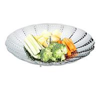 ecooe Inserto de Vapor Ajustable de Vapor de Acero Inoxidable (15.5cm-27cm) Inserto de Vapor para cacerolas