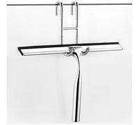 ecooe Rasqueta de Ducha de Acero Inoxidable, Rasquetas Limpiacristales para Ducha 25 cm con Gancho sin Taladrar y 2 Hoja de Silicona de Repuesto, Escobilla de Goma para Baño, Espejo, Azulejos