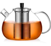 ecooe Tetera de cristal 2000 ml con colador de acero inoxidable