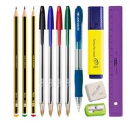 EcoPack Basic 12 - Pack Ahorro Completo con Material Escolar de Primeras Marcas