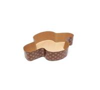Ecopack, molde desechable de papel de horno para Colomba de 500g, resistente hasta 220°C, dimensiones 25x18x5cm, paquete de 50 piezas