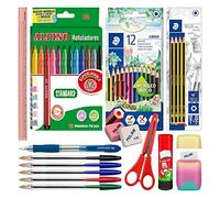 EcoPack - Pack Ahorro Completo de Material Escolar de Primeras Marcas para tu Estuche (ECO40)
