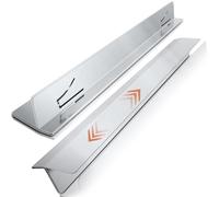 Ecopandy Paquete de 2 cubiertas para huecos de estufa de acero inoxidable, relleno de huecos en forma de T, resistente al calor, extensión de 2 lados, longitud retráctil de 13.8 a 27.5 pulgadas entre