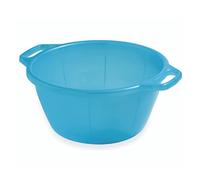 Ecoplast Barreño para la colada redonda de 7 l, cesto para la ropa de plástico con mango, color antracita, 27,5 x 13,3 x 26 cm