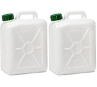 Ecoplast | Bidón transparente de plástico de 5 litros - Resistente y práctico - Ideal para el almacenamiento y transporte de agua, aceite u otros líquidos, cierre hermético y seguro. (Paquete de 2)