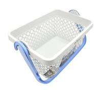 Ecoplast Bucato - Cesta para la ropa de plástico con ganchos extraíbles, 35 l, color blanco, 30 x 26 x 45 cm