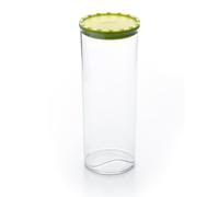 Ecoplast, Contenedor XL, ideal para mantener al mejor todos los alimentos, cierre hermético Aroma, sobreponibles uno con otro, ahorra espacio, color verde oscuro, capacidad 2 l