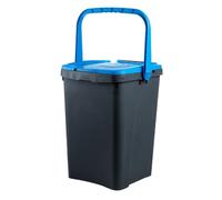 Ecoplast | Cubo de Basura para Recogida diferenciada de 50 litros, Cubo de Basura de plástico Reciclado, Azul, 43 x 41 x 54,4, Fabricado en Italia