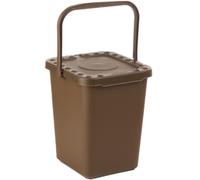 Ecoplast Cubo de basura reciclado, para recogida húmeda, 10 l, cubo de basura, marrón