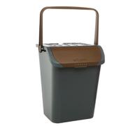 Ecoplast Cubo de Basura Selectiva 35 litros con Tapa Color marrón
