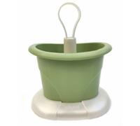 Ecoplast, Escurridor de cubiertos, cómodo y útil en la cocina, con varios compartimentos, con orificios en la base y espacio dedicado a la recogida del agua, color verde, fabricado en Italia