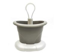 Ecoplast Escurridor de Cubiertos con Compartimentos Variables y Bandeja recogegotas, Gris Antracita, 30x31