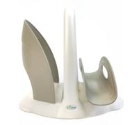 Ecoplast Juego de portavasos y servilletero de papel, dos funciones, único producto, terracota y blanco, 18 x 18,5 cm