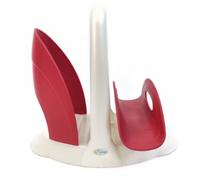 Ecoplast Juego de portavasos y servilletero de papel, dos funciones, único producto, terracota y blanco, 25 x 21,5 cm