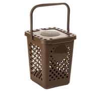 Ecoplast Reciclado, para Recogida húmeda, 10 l, Cubo de Basura Perforado, marrón, 10 litros