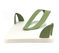 Ecoplast | Servilletero de papel, servilletero de mesa color blanco perla y verde, 19,4 x 19,4 x 8,5, Made in Italy