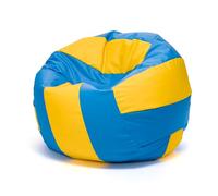 Ecopuf Basketball Sack XL - Cojín de Juego de Cuero sintético - Ideal para Aficionados al fútbol, niños - Puf para salón - Puf de Terciopelo - Silla Gaming puf - 90 x 65 cm, Voleibol