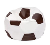 Ecopuf Beanbag Ball - Bean Bag Ball - Beanbags para Juegos de Bolsa - Accesorios para Fútbol Sala de Todos - Eco-Cuero - 65x45cm, Marrón Oscuro E13