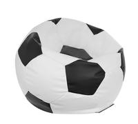 Ecopuf Beanbag Ball - Bean Bag Ball - Beanbags para Juegos de Bolsa - Accesorios para Fútbol Sala de Todos - Eco-Cuero - 90x55cm, Negro E14