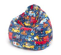 Ecopuf Fuzzy Pouf - Sillón de diseño de suave tejido aterciopelado de forro polar Oeko Tex® Standard 100, doble funda extraíble, ya acolchado 80 x 110 cm