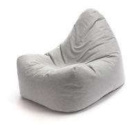 Ecopuf Keiko - Puff sillón de exterior - Asiento cómodo con respaldo alto y práctica asa - Pitufo para sentarse impermeable - Relleno de bolas de poliestireno - Dimensiones: 70 x 85 x 70 cm