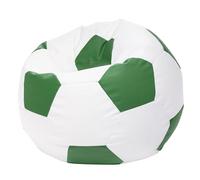 Ecopuf Pouf Calcio M - Pouf Calcio in similpelle - Ideale per tifosi - soggiorno - Bambini - Poltrona da gioco - 65x45cm, Verde E9