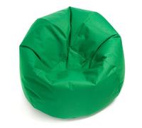 Ecopuf - Puf Puf Verde Talla M - Uso en Interiores y Exteriores - Puff de Tejido Resistente a Las roturas e Impermeable - Relleno de Bolitas de poliestireno - Tamaño 90 x 50 cm