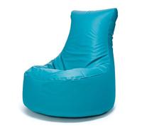 Ecopuf - Puf - Saco de Frijoles - de Cuero Sintético - para Salón, Dormitorio - Cómodo Sillón de Suelo - con Relleno EPS Duradero - Diseño Moderno, Grande - Modelo: Seat - Turquesa E20
