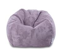 Ecopuf Sakwa - Pouf Poltrona a Sacco in Velluto Velvet a Coste Completo di Puff Poggiapiedi - Base Larga - già Imbottito Mis 90 x 50 Cm