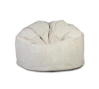 Ecopuf Sakwa - Pouf Poltrona a Sacco in Velluto Velvet a Coste Completo di Puff Poggiapiedi - Base Larga - già Imbottito Mis 90 x 50 Cm