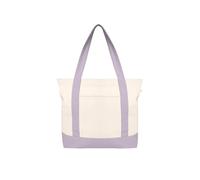 Ecoright Tote Bag Lona Mujer, Hombre Con Cremallera Y Bolsillo Interior, 100% Algodón Ecológico Bolsa Playa (Lote De 2)