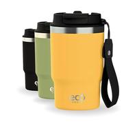ECOROOTS Thunder - Termo Outdoor 470 ml - Taza Térmica Antigiteo Sin BPA - Termo Café I Acero Inox. para Café, Agua Helada o Té - Botella Agua Ligera para Senderismo, Yoga y Oficina (AMARILLO PIÑA)