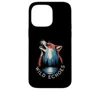 Ecos Salvajes Aullando Lobo Bosque Reflejo Carcasa para iPhone 14 Pro MAX