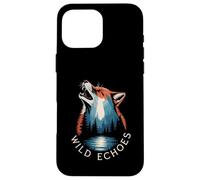 Ecos Salvajes Aullando Lobo Bosque Reflejo Carcasa para iPhone 16 Pro MAX