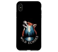 Ecos Salvajes Aullando Lobo Bosque Reflejo Carcasa para iPhone XS MAX