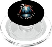 Ecos Salvajes Aullando Lobo Bosque Reflejo PopSockets PopGrip para MagSafe